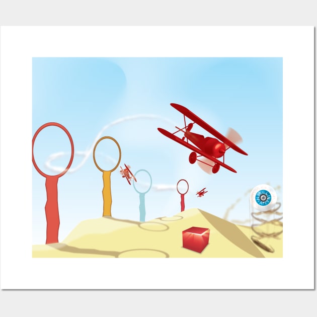 Abstract aircraft flying Wall Art by NPXdesign